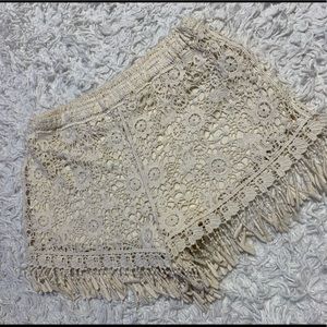 🌸5/$25 Forever21 Crochet Fringe Hem Shorts . SM